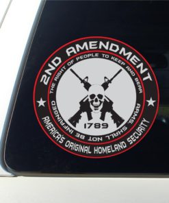 Alternative view of 2nd Amendment - America's Original Homeland Security Round Bumper Sticker Decal (5 Inch) 1