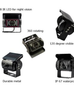 Camecho Truck Backup Camera Heavy Duty 18 LED IR Night Vision Waterproof Vehicle Rear View Camera 12 V 24V Backup Camera Without Guide Line (Rear Camera + 32.8 ft Cable) 9 61p6SYXfj0L