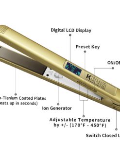 Alternative view of KIPOZI 1 Inch Pro Nano-Titanium Flat Iron,450F Salon High Heat,Anti Frizz LCD Hair Straightener, Dual Voltage