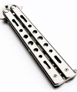 Silver Metal Practice Balisong Butterfly Knife Trainer 7 61rXyDXJifL. SL1001