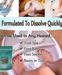 Tea Tree Oil Foot Soak With Epsom Salt, Refreshes Feet and Toenails, Soothes Dry Calloused Heels, Leaving Feet Feeling Soft, Clean and Healthy – Helps Soak Away Tired Feet -16oz (Pack of 1) 16 Ounce (Pack of 1) 11 61rgqz39WxL
