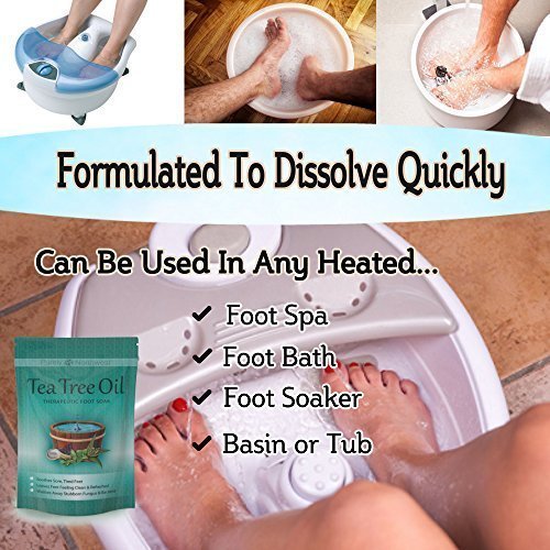 Tea Tree Oil Foot Soak With Epsom Salt, Refreshes Feet and Toenails, Soothes Dry Calloused Heels, Leaving Feet Feeling Soft, Clean and Healthy – Helps Soak Away Tired Feet -16oz (Pack of 1) 16 Ounce (Pack of 1) - $14.95