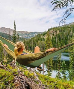 Bigfoot Outdoor “Gravity” Double Tree Hammock Suspension System - w/XL Straps - 34 Loops Total - Over 10.6 feet Long - 6.6 feet Wide - 4 Steel Carabiners + Strap Carrying Pouch Dark Green 10 61sax2BlDJ8L