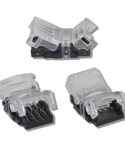 GRIVER 4 Pin LED Connector for Waterproof 5050 LED Strip Light- Strip to Wire Quick Connection (12Pcs 4-Pin Strip to Wire Connectors) 12Pcs 4-Pin Strip to Wire Connectors 5 61sjBQa407L