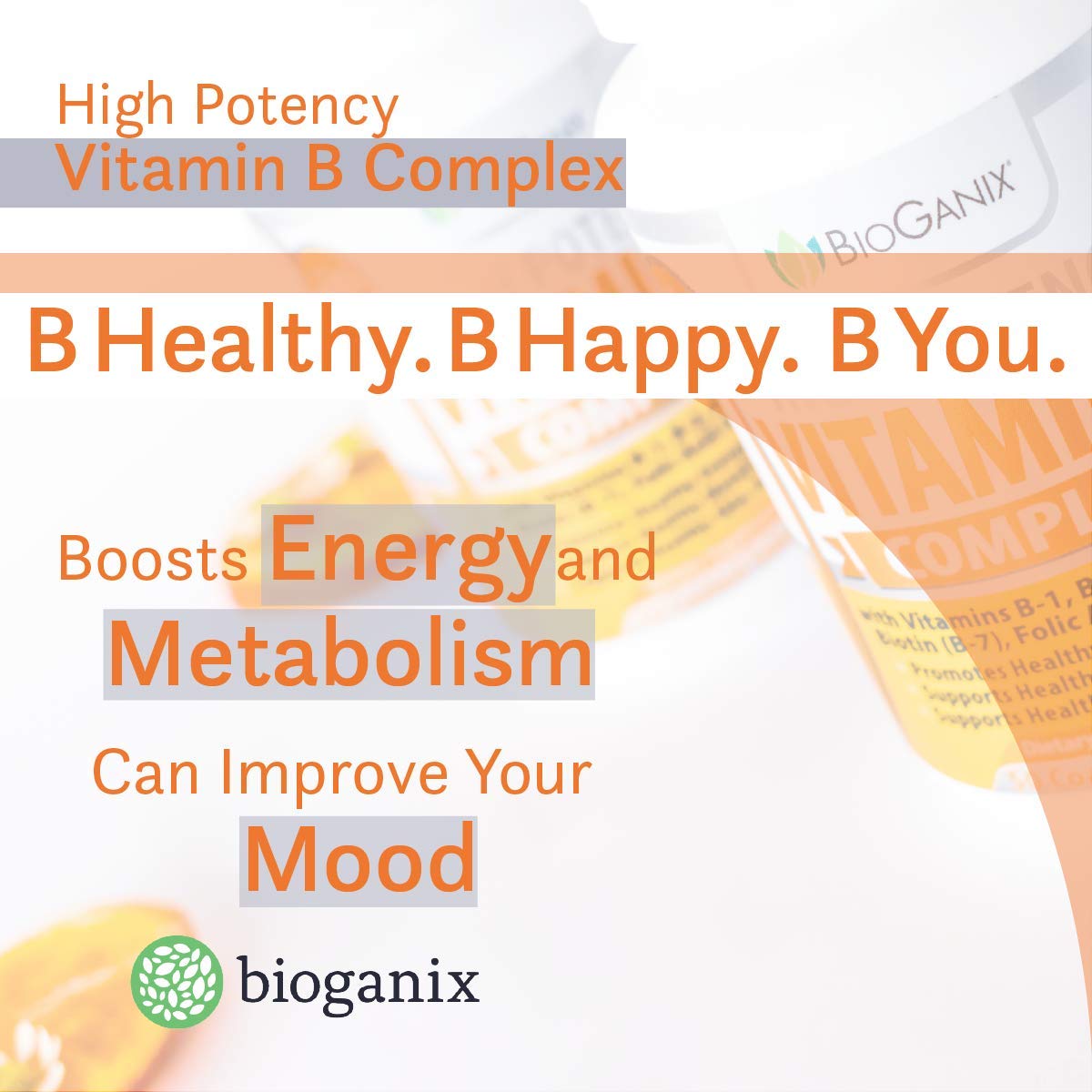Vitamin B Complex Supplement Made in the USA | With Vitamin B12, B1, B2, B3, B5, B6, B7 Biotin & B9 Folic Acid | Vegan, non-GMO High Potency Capsules To Boost Energy, Metabolism, Skin, Hair & Eyes - $25.95