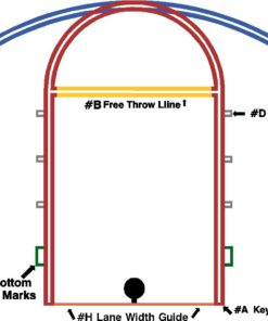 Easy Court Premium Basketball Court Marking Stencil Kit WHITE 12 71 6zvKmuPL