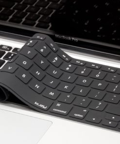 Alternative view of Kuzy Solid BLACK Keyboard Cover Silicone Skin for MacBook Pro 13" 15" 17" (with or w/out Retina Display) iMac and MacBook Air 13" - Solid Black