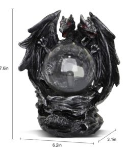 ANQIA Plasma Ball Lamp Touch Sensitive,Party Magical Electrostatic Red Color Crystal Ball for Christmas (Evil Dragon) Evil Dragon 8 712I hysmGL