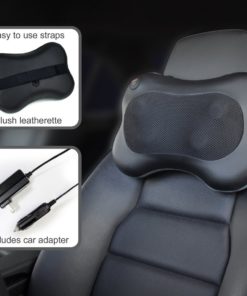 Zyllion Shiatsu Back Neck Massager - Kneading Massage Pillow with Heat for Shoulders, Lower Back, Calf, Legs, Foot - Use at Home, Office, and Car, ZMA-13-BK (Black) Black 11 712bTD2Bt9GL