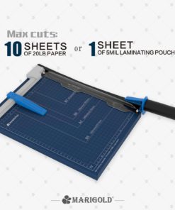 Alternative view of Marigold Paper Guillotine 12" Metal Base Plate Paper Trimmer Cutter (GL410)