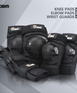 JBM Adult/Child Knee Pads Elbow Pads Wrist Guards 3 in 1 Protective Gear Set for Multi Sports Skateboarding Inline Roller Skating Cycling Biking BMX Bicycle Scooter Black 13 715egFYzdSL
