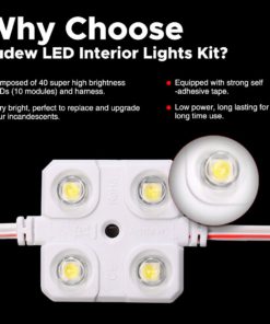 AUDEW 40 Led White Interior Lights Kit,12V LED Ceiling Lights Kit For LWB Van Trailer Lorries Sprinter Ducato Transit Boats VW 10 715rgMPEb2L