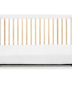 Babyletto Lolly 3-in-1 Convertible Crib with Toddler Rail, White/Natural White and Natural 17 715xf lzd9L