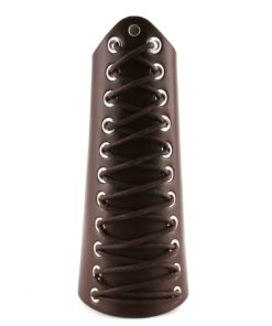 Alternative view of HZMAN Unisex Faux Leather Gauntlet Wristband Wide Bracer Arm Armor Cuff Brown 1Pcs