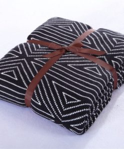 NuvoLe Home 100% Cotton Throw Blanket, Stylish While Classic Pattern, Natural Soft & Cozy Throws for Bed Couch/Sofa/Bed/Picnic Pattern F