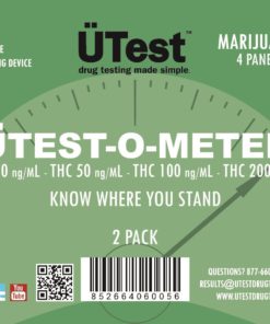 UTest-O-Meter 4 Level THC Marijuana Drug Test Strips - 20 ng/mL, 50 ng/mL, 100 ng/mL and 200 ng/mL, Single Use (2-pack) 5 717tKM1 V L