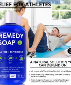 Alternative view of Remedy Antifungal Soap, Helps Wash Away Body Odor, Athlete’s Foot, Nail Fungus, Ringworm, Jock Itch, Yeast Infections and Skin Irritations. 100% Natural with Tea Tree Oil, Mint & Aloe 12 oz