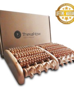 Alternative view of TheraFlow Dual Foot Massager Roller (Large). Relieve Plantar Fasciitis, Stress, Heel, Arch Pain - The Original - Shiatsu Acupressure Relaxation. Full Instructions/Reflexology...