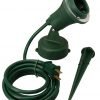 Woods Outdoor Floodlight Fixture With Stake (6-Feet cord, 120V, Green) 6-Foot Cord 33 71ANeBFoSYL