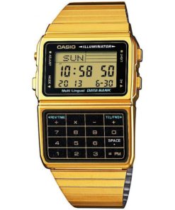 Casio #DBC611G-1D Men's Gold Tone 25 Memory Calculator Databank Watch