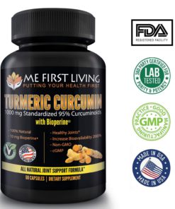 Me First Living Turmeric Curcumin 1000 mg 95% Curcuminoids, Bioperine 10 mg, 19x More Potent Than Others, Increased Absorption, Non-GMO, Organic Turmeric, Vegan, Gluten Free, 60 Capsules 10 71AmYSnAPdL