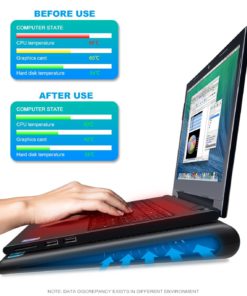 TeckNet Laptop Cooling Pad, Portable Ultra-Slim Quiet Laptop Notebook Cooler Cooling Pad Stand with 2 USB Powered Fans, Fits 12-16 Inches 13 71DfWtj21EL