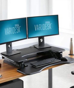 VARIDESK Height Adjustable Standing Desk Converter Pro Plus 36 Stand Up Desk for Dual Monitors Black 8 71Duv8U8VhL