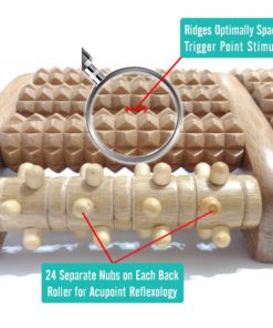 TheraFlow Dual Foot Massager Roller (Large). Relieve Plantar Fasciitis, Stress, Heel, Arch Pain - The Original - Shiatsu Acupressure Relaxation. Full Instructions/Reflexology... 10 71FAo72FQ3L