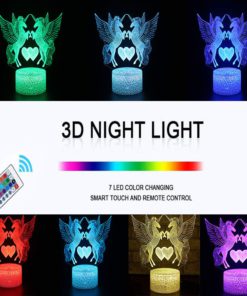 Alternative view of Unicorn Gift Unicorn Night Lamp for Kids, 3D Light 7 Colors Change with Remote Holiday and Birthday Gifts Ideas for Children Girl (Unicorn3) Unicorn3