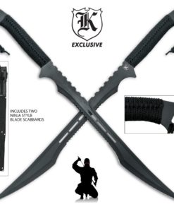 Alternative view of K EXCLUSIVE Twin Ninja Swords with Tactical Scabbards