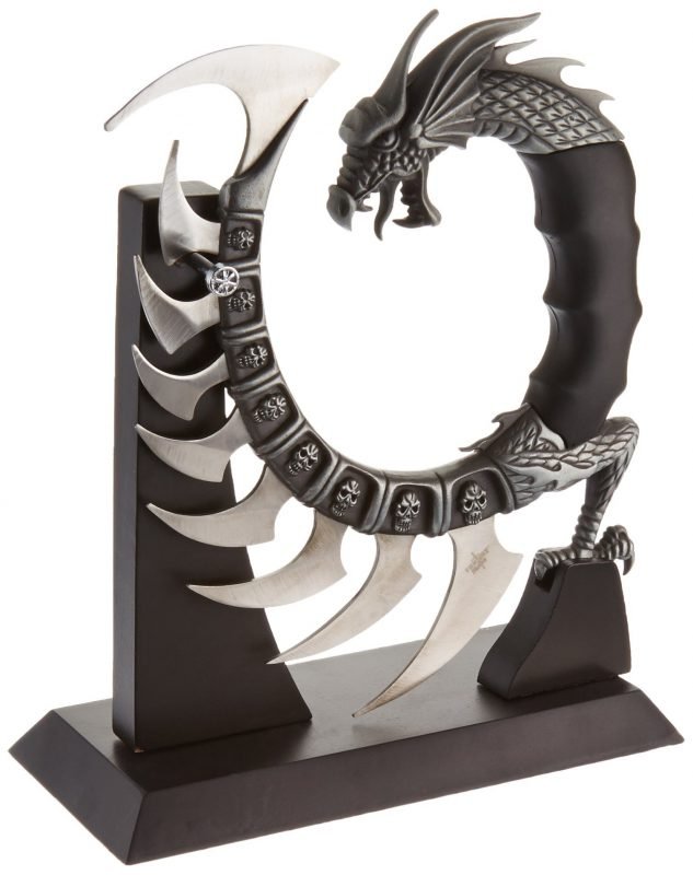 Fantasy Master FM-571 Fantasy Dragon Show Blade with Stand, 8-Inch Overall