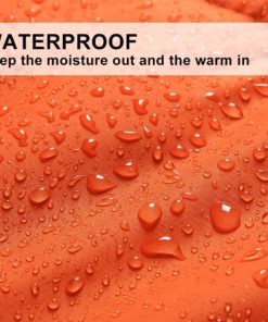 Maevis Camping Sleeping Bag - 3 Season - Winter, Spring, Fall, Envelope Lightweight Portable, Waterproof for Adults & Kids - Camping Gear Equipment, Traveling, Hiking and Outdoors orange red - Right Zip 9 71LsFm9S6HL 1