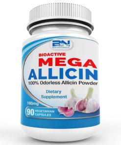 Mega Allicin 100% Allicin from Garlic 180mg, 90 count vCaps, Odorless, Non-GMO, and Gluten-Free (90 Count) 14 71MSbMv2BfWL