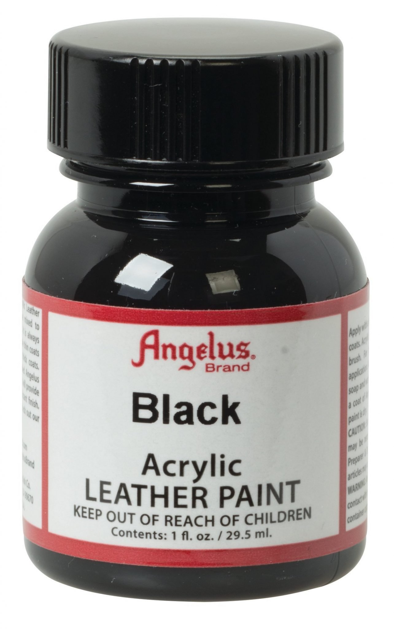 angelus acrylic leather paint black 4oz