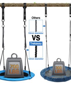 Trekassy 700lb Saucer Tree Swing for Kids Adults 40 Inch 900D Oxford Waterproof Frame with 2 Hanging Straps Blue 13 71N 4oeijSL