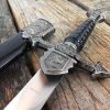 New 14" Dark Knight Celtic Medieval Fixed Blade Eco'Gift Knife With Sharp Blade Short Sword Dagger w/ Sheath