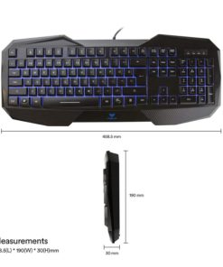 Alternative view of AULA SI-859 Backlit Gaming Keyboard with Adjustable Backlight Purple Red Blue USB Wired Illuminated Computer Keyboard OPEN BOX