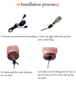 Small Salt Rock Lamp, Amoystone Natural Himalayan Salt Lamps with UL Dimmer Cord & Bulbs, 6-7 inch 3-4lbs Wooden Base Gift Box 14 71SN8rmOSZL