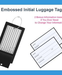 Luggage Tag Initial Bag Tag - Fully Bendable Tag w/Stainless Steel Loop A ( Green) 12 71SULJdJvqL