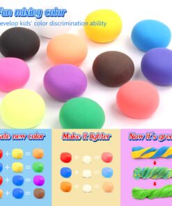 Sago Brothers Modeling Clay Air Dry Ultra Light Molding Magic Clay 24 Colors, Best Kids Gifts Ever 24 Pack 10 71V40A 7G8L