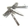 Classic Silver Practice Knife Balisong Butterfly Knife Trainer