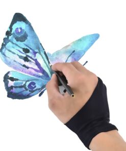 Mudder Thickened Artist Glove Tablet Drawing Glove for Graphic Tablet, Art Creation and iPad Pro Pencil, Black 12 71WBxbNHN8L