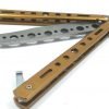 Golden Metal Practice Balisong Butterfly Knife Trainer
