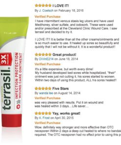 Terrasil? Wound Care - 3X Faster Healing, Dr. Recommended, Infection Protection Ointment for bed sores, pressure sores, diabetic wounds, ulcers, cuts, scrapes, and burns (14 gram tube) 14 gram tube 15 71Wwv9hOe3L