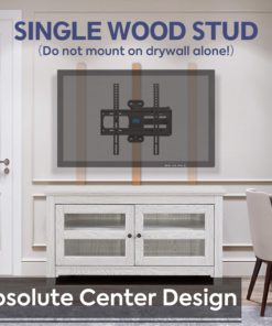 Mounting Dream TV Mount Full Motion with Perfect Center Design for 26-55 Inch LED, LCD, OLED Flat Screen TV, TV Wall Mount Bracket with Articulating Arm up to VESA 400x400mm, 60 lbs MD2377 19 71XpQNN1vIL