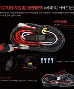 MICTUNING MIC-B1002 LED Light Bar Wiring Harness, Fuse 40A Relay On-off Waterproof Switch 10 71Xxnvm0oCL