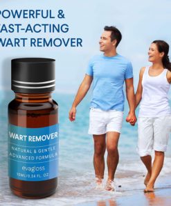 Evagloss Wart Remover Liquid - Maximum Strength- Painlessly Removes Common and Plantar Warts- BONUS Cotton Swabs 9 71YHEn8TG5L