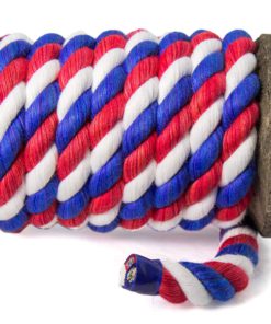 Ravenox Natural Twisted Cotton Rope | Made in The USA | Strong Triple-Strand Cordage for Sports, Décor, Pet Toys, Crafts, Macramé & Indoor Outdoor Use| by The Foot & Diameter (Multiple Colors) Red, Snow White, Royal Blue 1/4 Inch x 50 Feet 8 71YMlabXsYL 5