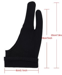 Mudder Thickened Artist Glove Tablet Drawing Glove for Graphic Tablet, Art Creation and iPad Pro Pencil, Black 10 71Z65DmOpkL