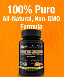 Me First Living Turmeric Curcumin 1000 mg 95% Curcuminoids, Bioperine 10 mg, 19x More Potent Than Others, Increased Absorption, Non-GMO, Organic Turmeric, Vegan, Gluten Free, 60 Capsules 14 71ZKIE33KLL
